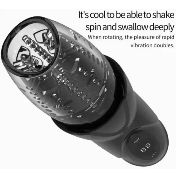 YB366-Male masturbator. 26*7cm, electric, rotating, telescopic, and vibrating.