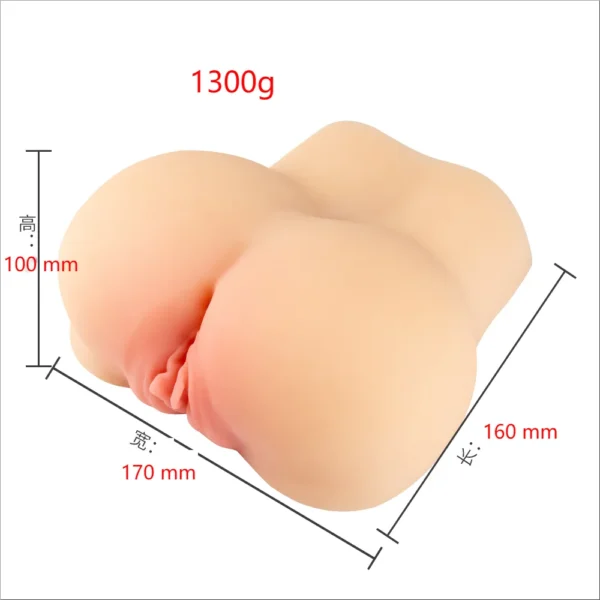 AC51-Silicone masturbator for men, 1300 grams (perky buttocks, medium size).